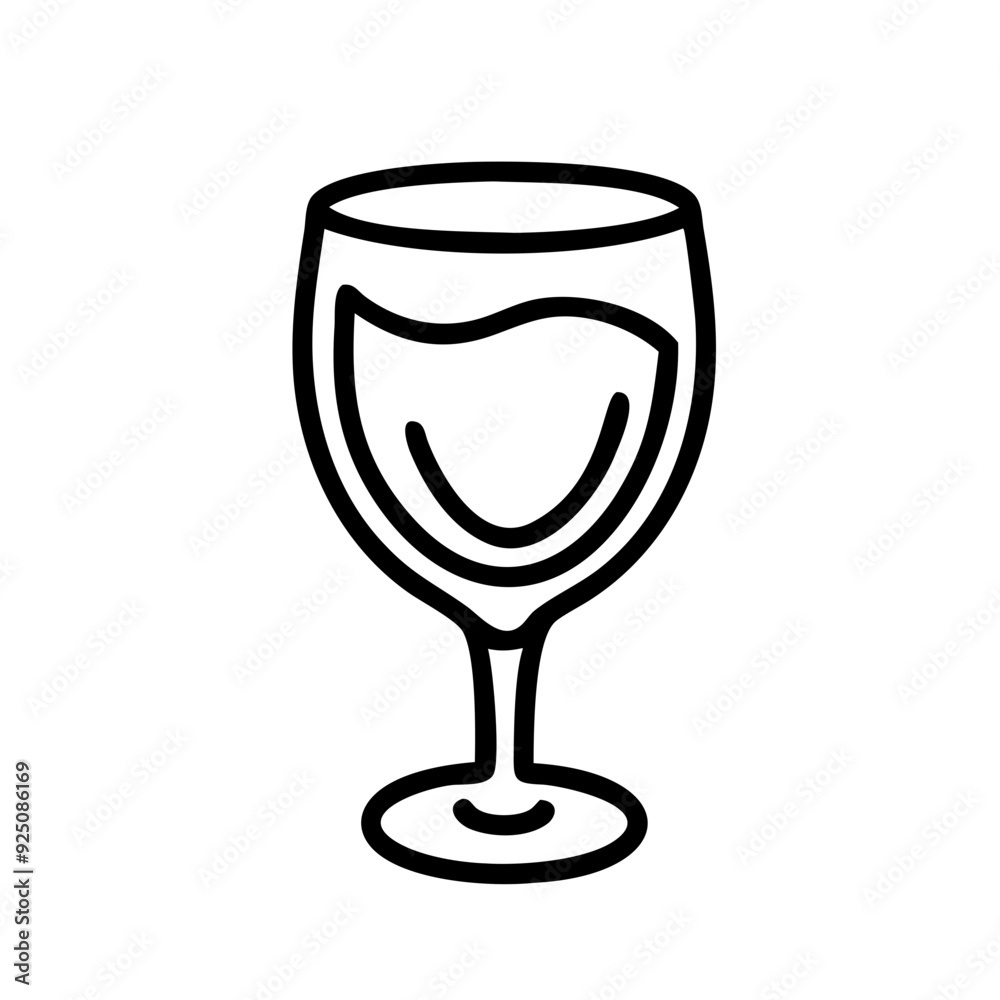 Elegant Wine Glass Icons for Culinary and Vineyard Themes Elegant Wine Glass Icons for Culinary and Vineyard Themes