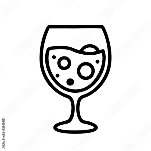 Elegant Wine Glass Icons for Culinary and Vineyard Themes
