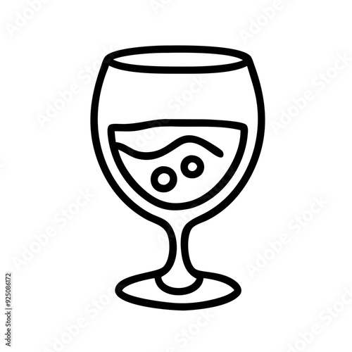 Elegant Wine Glass Icons for Culinary and Vineyard Themes