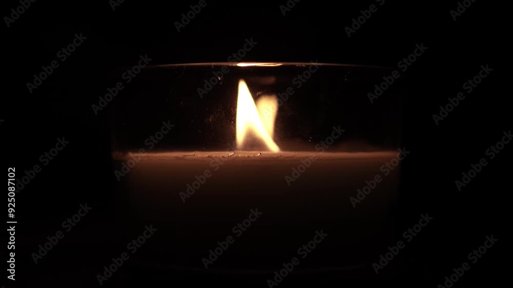 Candle light in the dark in church Candle light in the dark in church