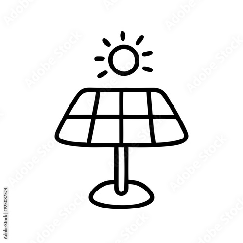 Solar Icon for Renewable Energy and Sustainability Projects