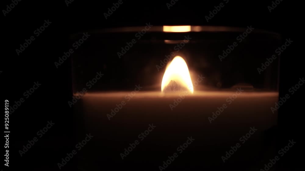 Candle light in the dark in church Candle light in the dark in church