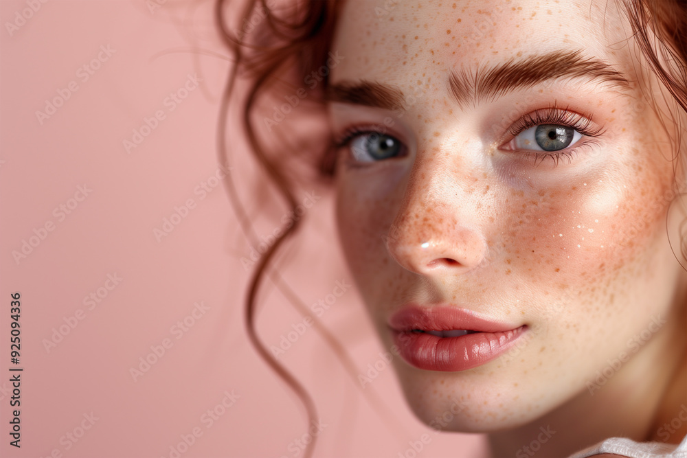 Fototapeta premium young pretty model doing skin care routine