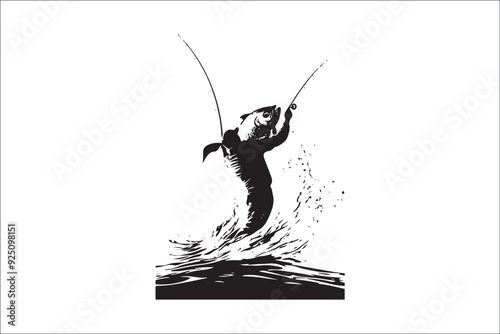 Beautiful Fishing Silhouette Vectors