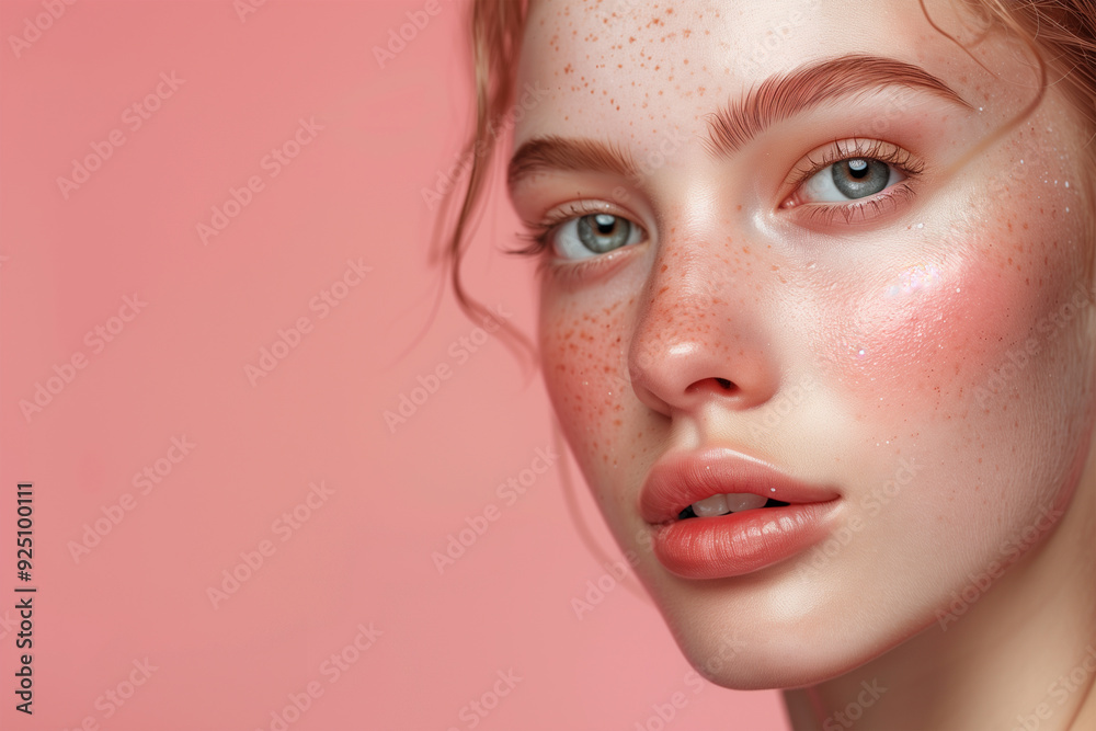 young pretty model doing skin care routine young pretty model doing skin care routine
