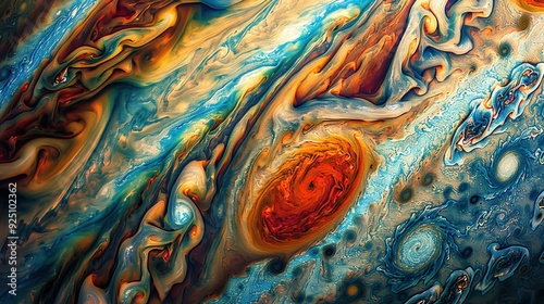 Abstract Swirling Colors of Jupiter's Atmosphere