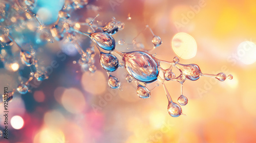 water drops on the colorful prorate background