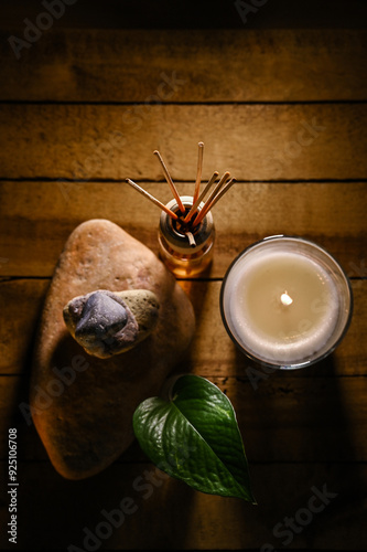 Obraz na płótnie aromatic spa supplies for massage w salonie