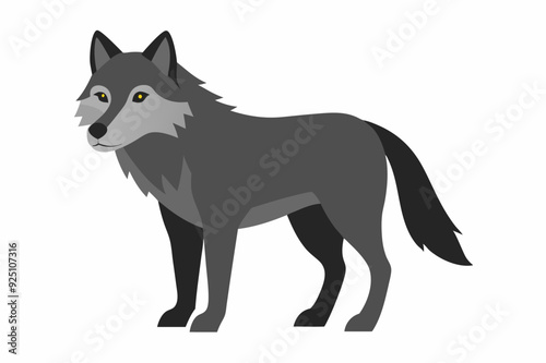 Wolf Vector Art Illustration