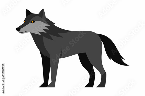 Wolf Vector Art Illustration