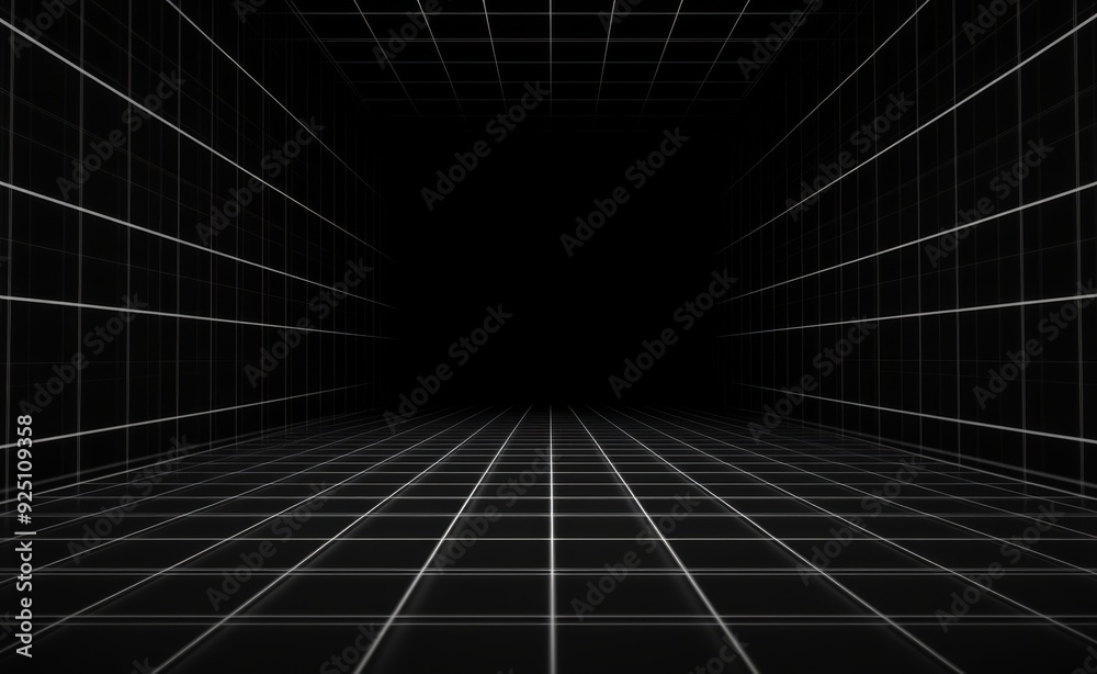 Naklejka premium Virtual Reality Digital Grid Background