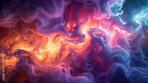 Wallpaper Mural Colorful Abstract Smoke and Light Patterns Torontodigital.ca