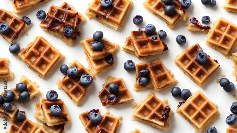 Waffle and blueberry Waffle and blueberry