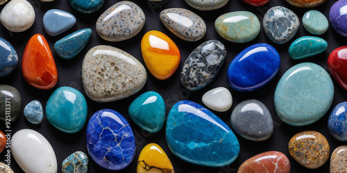 colored sea stones