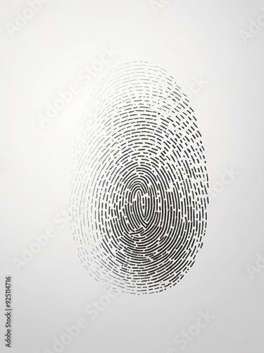 fingerprint on a white background photo