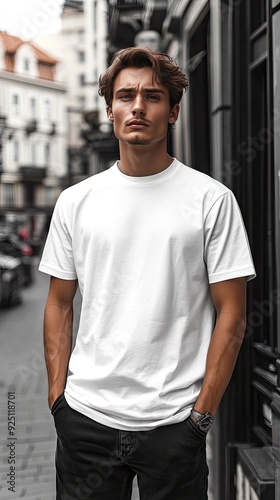 White t-shirt mockup | Mockup