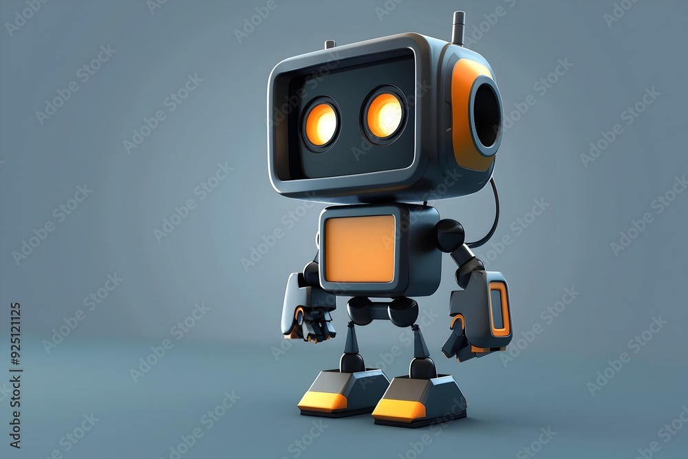 Playful Robotic Logo Design with Creative Flair and Minimalist Aesthetic Playful Robotic Logo Design with Creative Flair and Minimalist Aesthetic