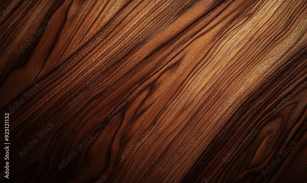 Smooth Walnut Wood Texture in Deep Brown with Glossy Finish and Intricate Grain Smooth Walnut Wood Texture in Deep Brown with Glossy Finish and Intricate Grain