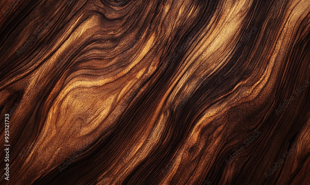 Smooth Walnut Wood Texture in Deep Brown with Glossy Finish and Intricate Grain Smooth Walnut Wood Texture in Deep Brown with Glossy Finish and Intricate Grain