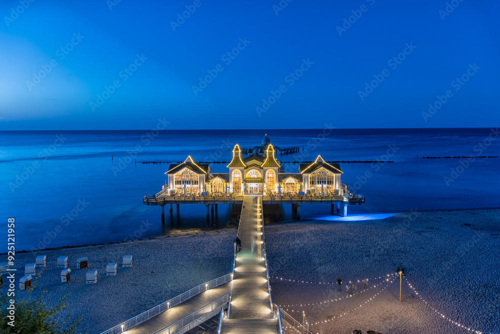 Blue Hour at the Baltic Sea in Sellin Rügen