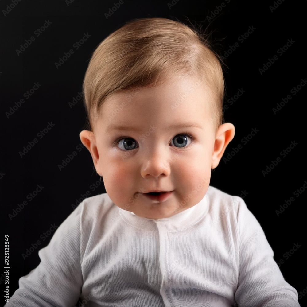 portrait of a baby with a black backdrop portrait of a baby with a black backdrop