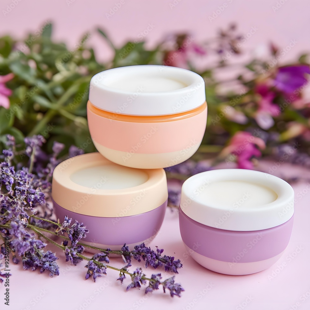 Lavender Scented Lip Balm Jars Lavender Scented Lip Balm Jars