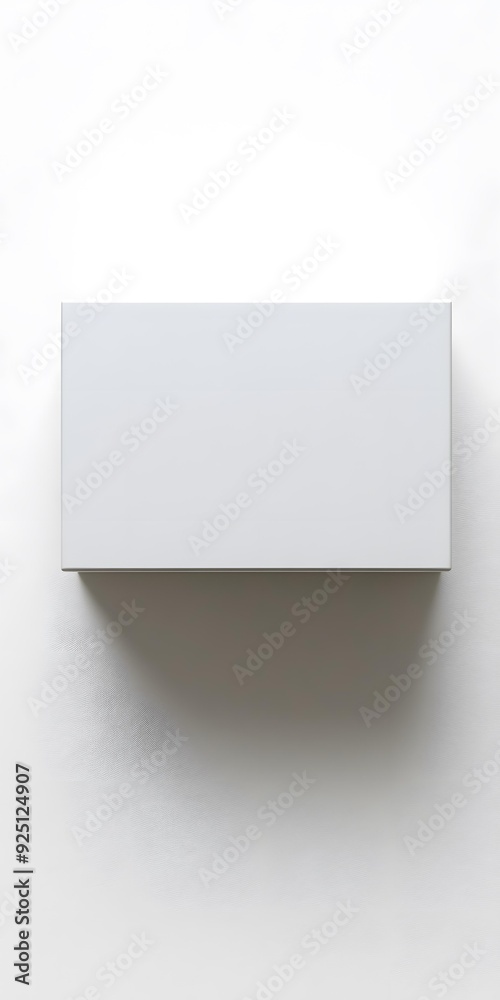 White Box Mockup on White Background White Box Mockup on White Background