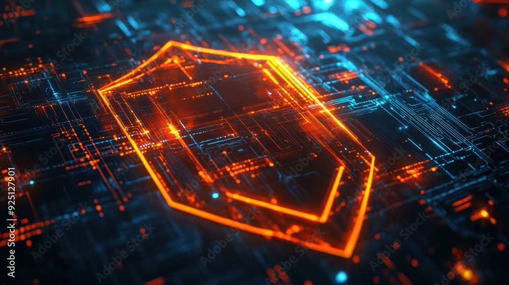 Secure Your Data with Digital Shield Icon - Cyber Protection Concept Secure Your Data with Digital Shield Icon - Cyber Protection Concept
