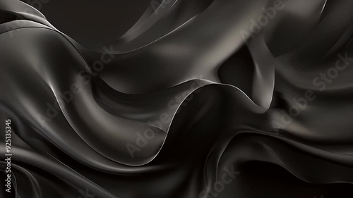 Wallpaper Mural Animated black textile elegant swirling curves in a wavy pattern Torontodigital.ca
