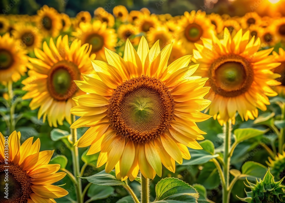 Vibrant high-resolution sunflower images featuring bright golden petals and lush green stems, perfect for backgrounds, seasonal promotions. Vibrant high-resolution sunflower images featuring bright golden petals and lush green stems, perfect for backgrounds, seasonal promotions.