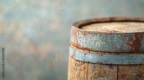 Wallpaper Mural A rusted metal barrel with a wooden handle sits on a wall Torontodigital.ca