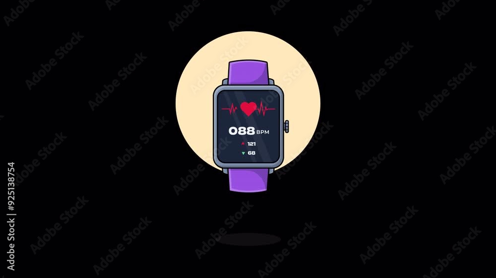 Modern Digital Watch Animation Video - Transparent Modern Digital Watch Animation Video - Transparent