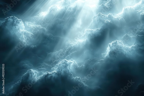 ethereal bluegray abstract background with soft light rays gentle gradients and subtle textures create serene atmosphere for presentations or digital art