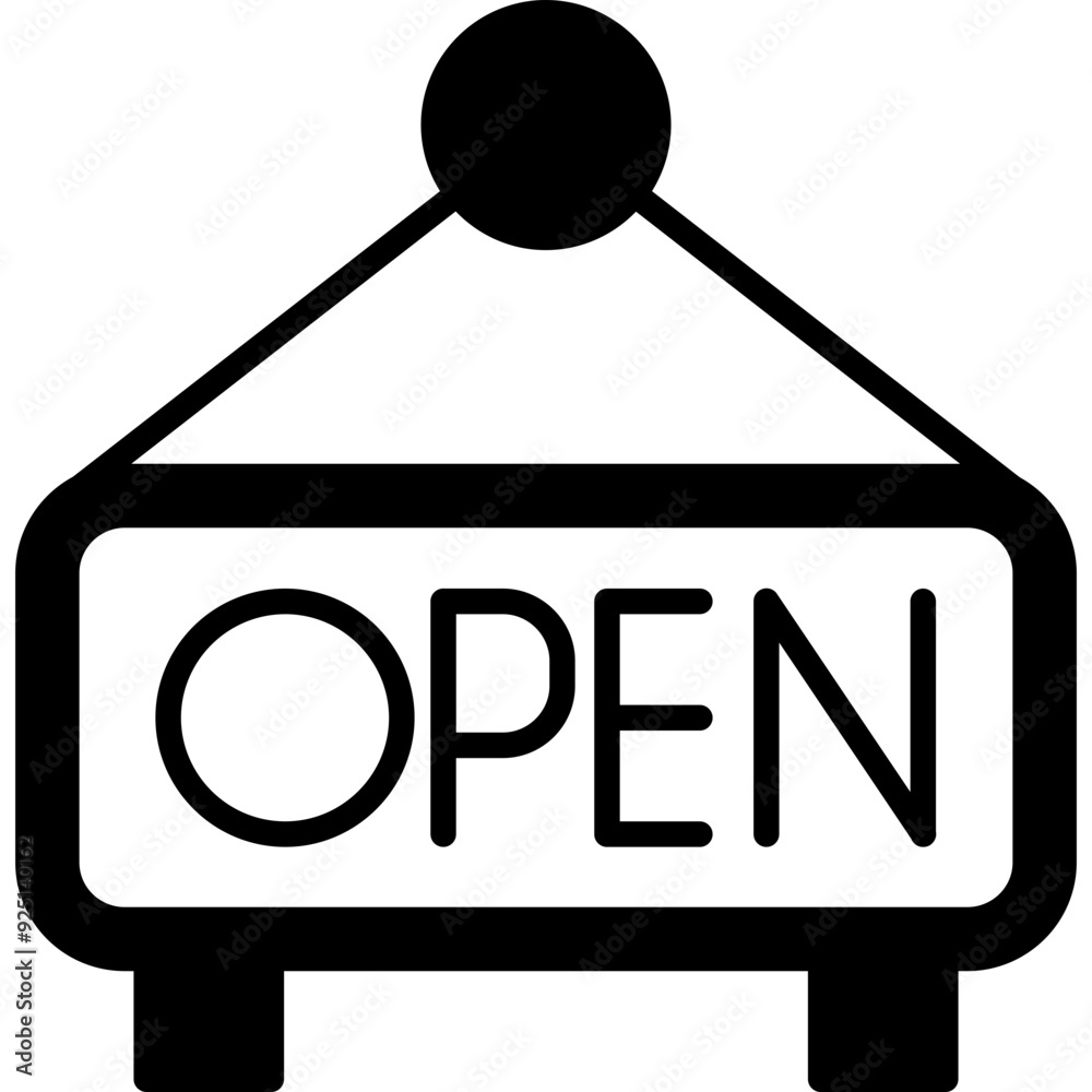 Open Sign Icon Open Sign Icon