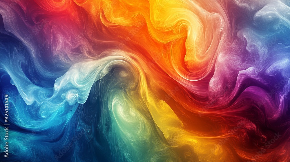 A colorful swirl in an abstract painting, symbolizing the energetic flow of creative inspiration A colorful swirl in an abstract painting, symbolizing the energetic flow of creative inspiration