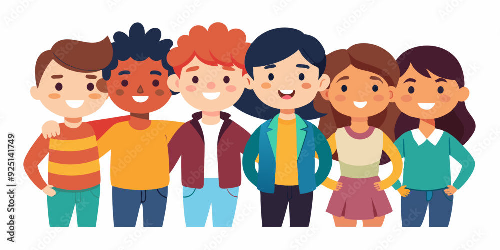 Happy friends. A company of young joyful people on a white background. Friendship and unity concept
Happy friends. A company of young joyful people on a white background. Friendship and unity concept