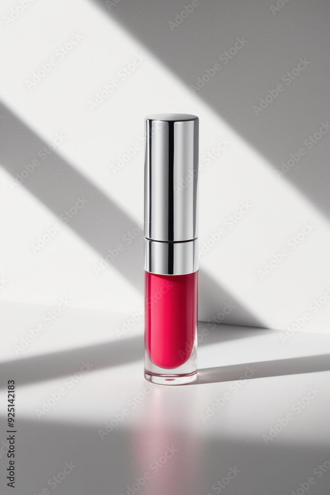 Bottle of pink nail polish in studio setting, still life and product photography Bottle of pink nail polish in studio setting, still life and product photography