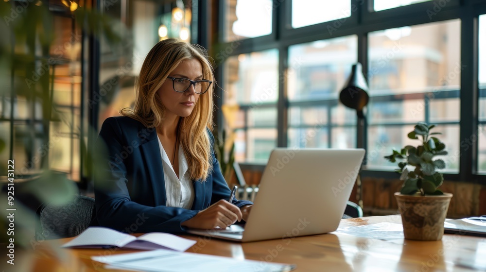 The professional at laptop