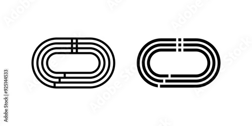 Running Track icon set. running track field sign. for mobile concept and web design. vector illustration on white background