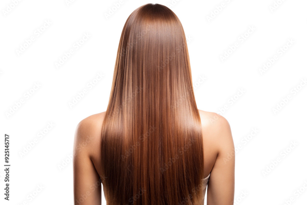 Woman with straight long brown hair from back view png Woman with straight long brown hair from back view png