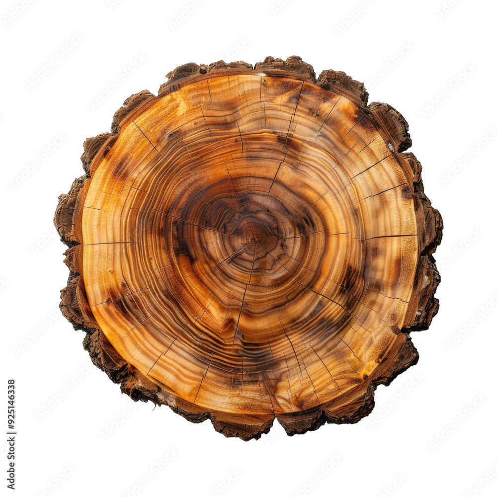 Top view of Slice of tree stump trunk isolated on transparent background cutout PNG Top view of Slice of tree stump trunk isolated on transparent background cutout PNG