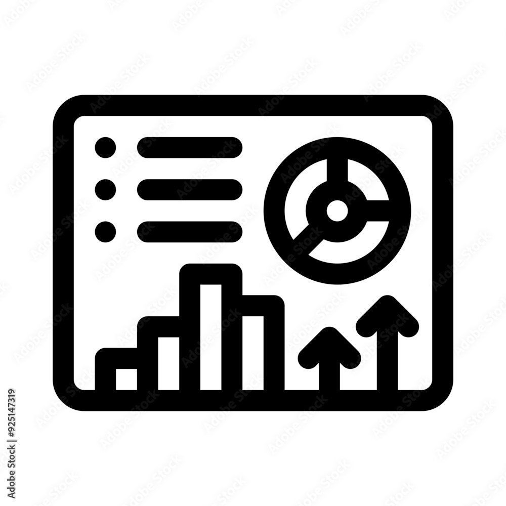 data dashboard line icon data dashboard line icon