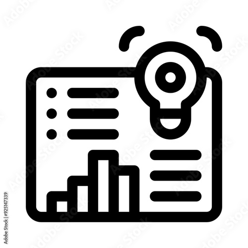 data insights line icon