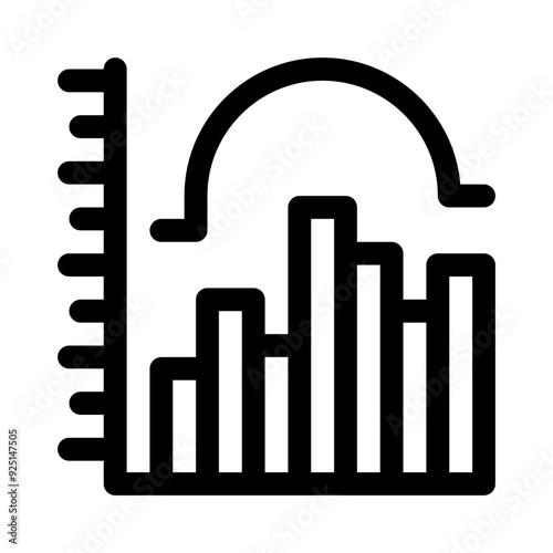 histogram line icon