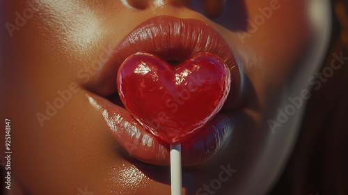 heart shaped lollipop photo