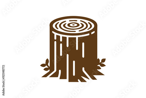 Wood industry raw materials vector silhouette illustration