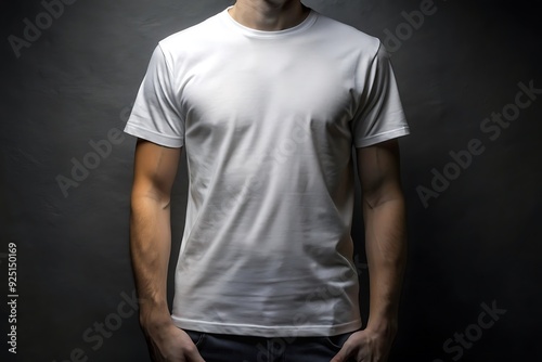 Unrecognizable young man hiding his hands in pockets, white background