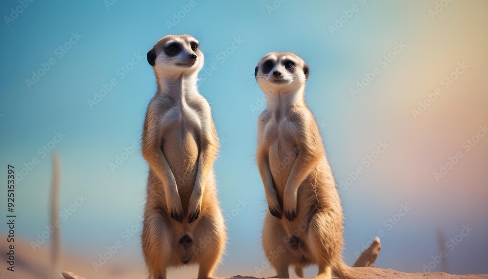 meerkat standing on the ground meerkat standing on the ground