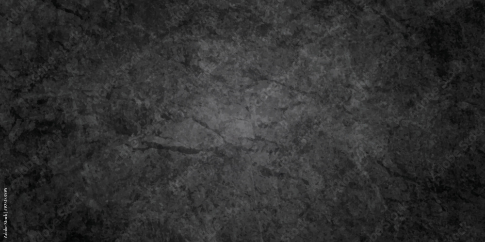 Fototapeta premium Abstract dark black and stone grungy wall backdrop texture background. Blank black concrete texture surface background. dark texture chalk board and black board background.