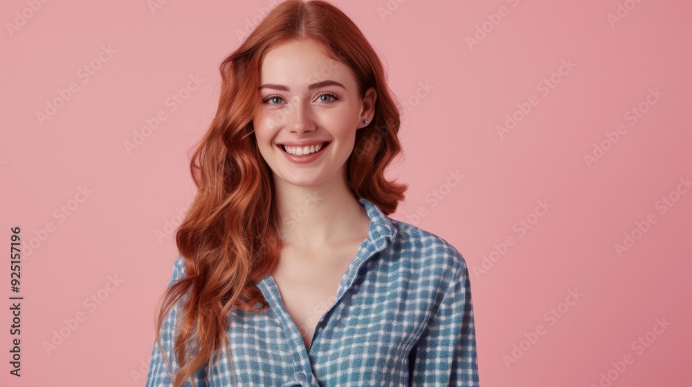 The smiling redheaded woman The smiling redheaded woman